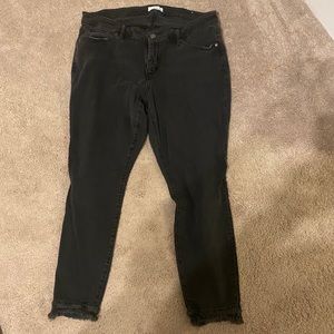 Loft modern skinny frayed jeans
